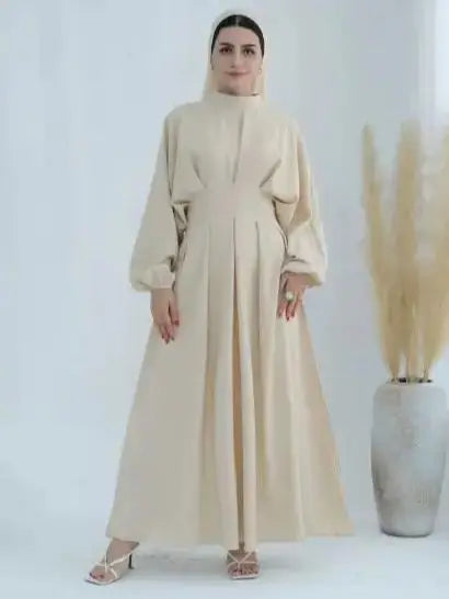 Ramadan Linen Abaya Dubai Turkey Islam Muslim Modest Dress Kaftan Prayer Clothes For Women Kebaya Robe Arabe Femme Musulmane