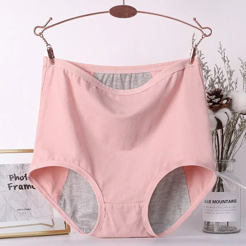3pcs Girl Menstrual Panties Women's Physiological Briefs Ladies Period Leak Proof Panty High Waist Cotton Underwear.