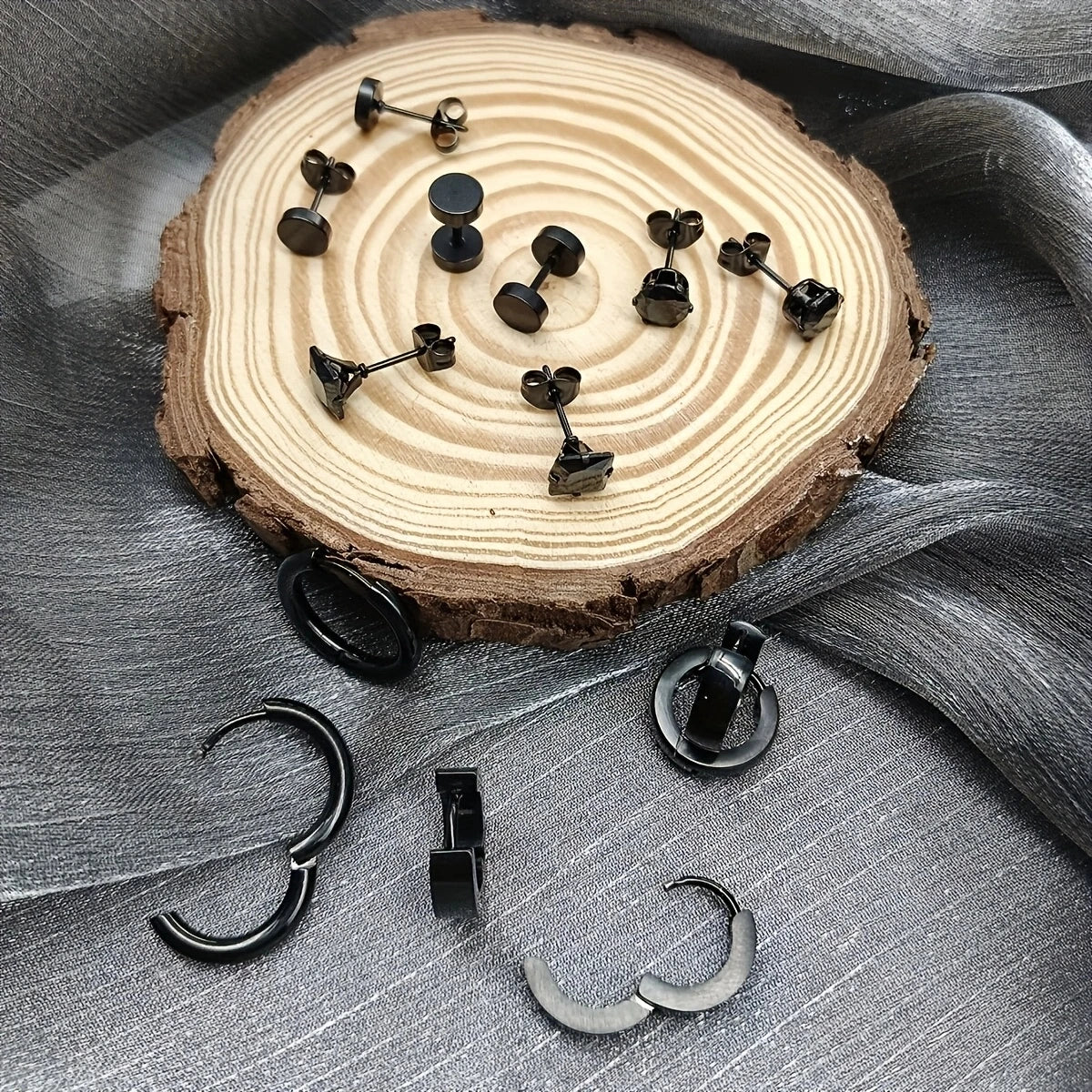 40Pcs Fashion Retro Stainless Steel Earring Set,Cubic Zirconia Tragus Spiral Ear Cartilage Hypoallergenic Piercing Jewelry.