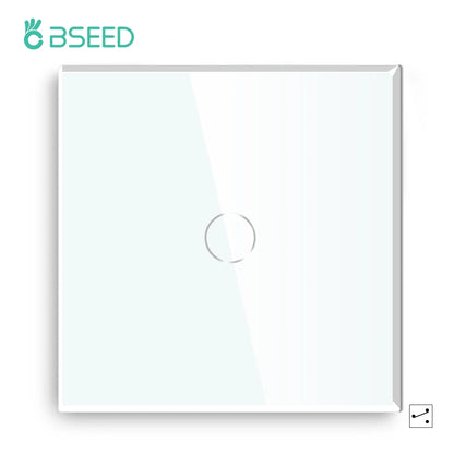 BSEED 1/2/3Gang Touch Licht Schalter Glas Panel 2Way Wand Schalter Led Ändern Schalter Blaue Hintergrundbeleuchtung EU Steckdosen USBC Port