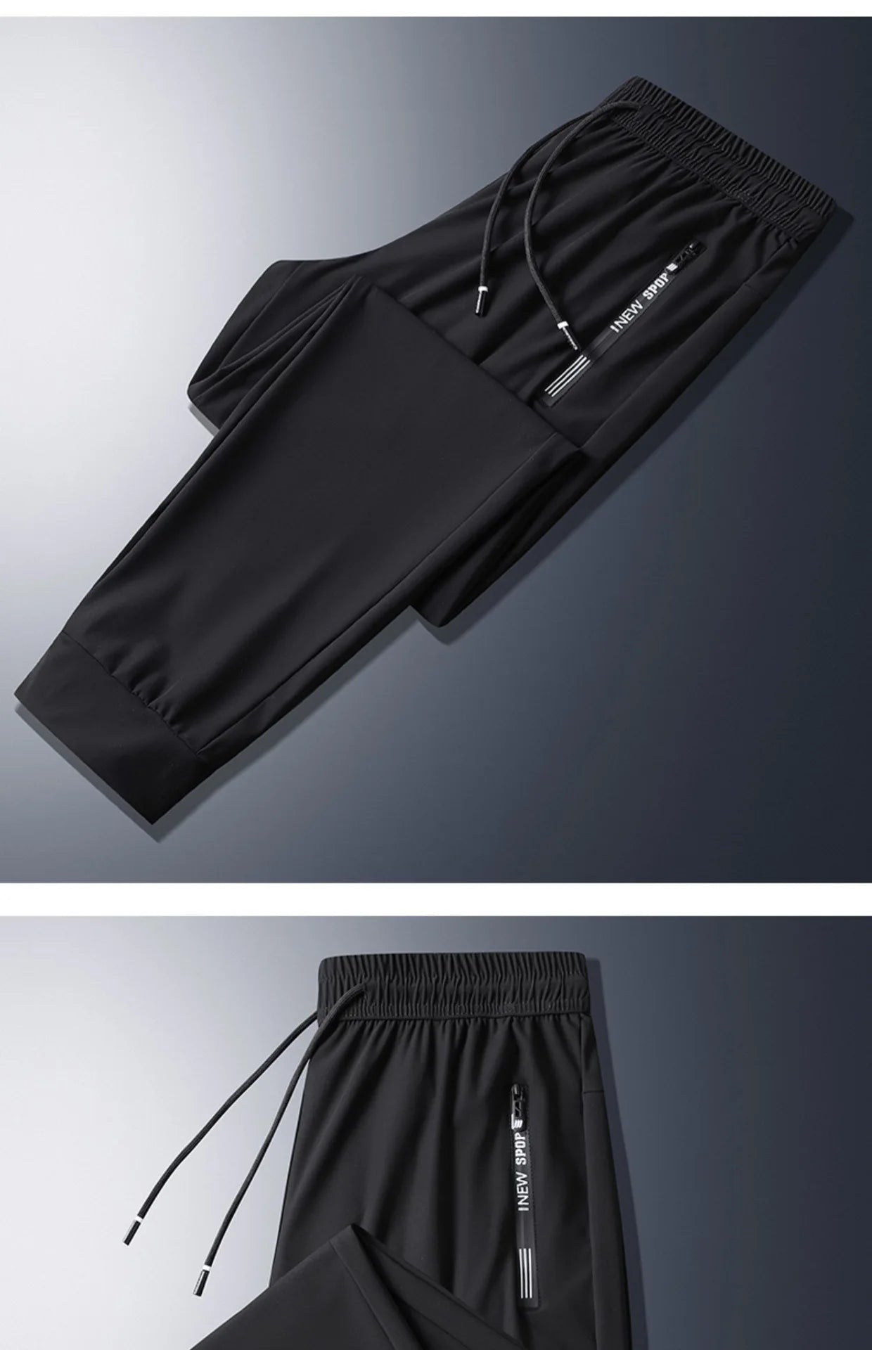 1pcs Summer Men Cool Loose Pants Men's Plus Szie Sweatpants Fashion Casual Stretch Pants Male Big Size Working Clothes Trousers.