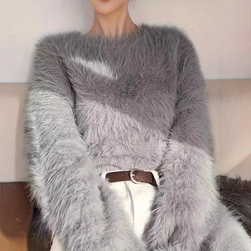 2025 Fashion Women Spring Autumn Knitted Sleeveless O-Neck Loose Pullover Sweater Tops Pull Ladies Winter Turtleneck Sweater.