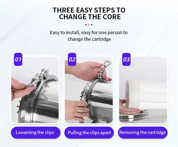 DIVEDEER PVC Filter Cartridge Water Purifier PVDF Ultra Filtration Water Purifier with Cleaning Tube Kitchen Drinking Water