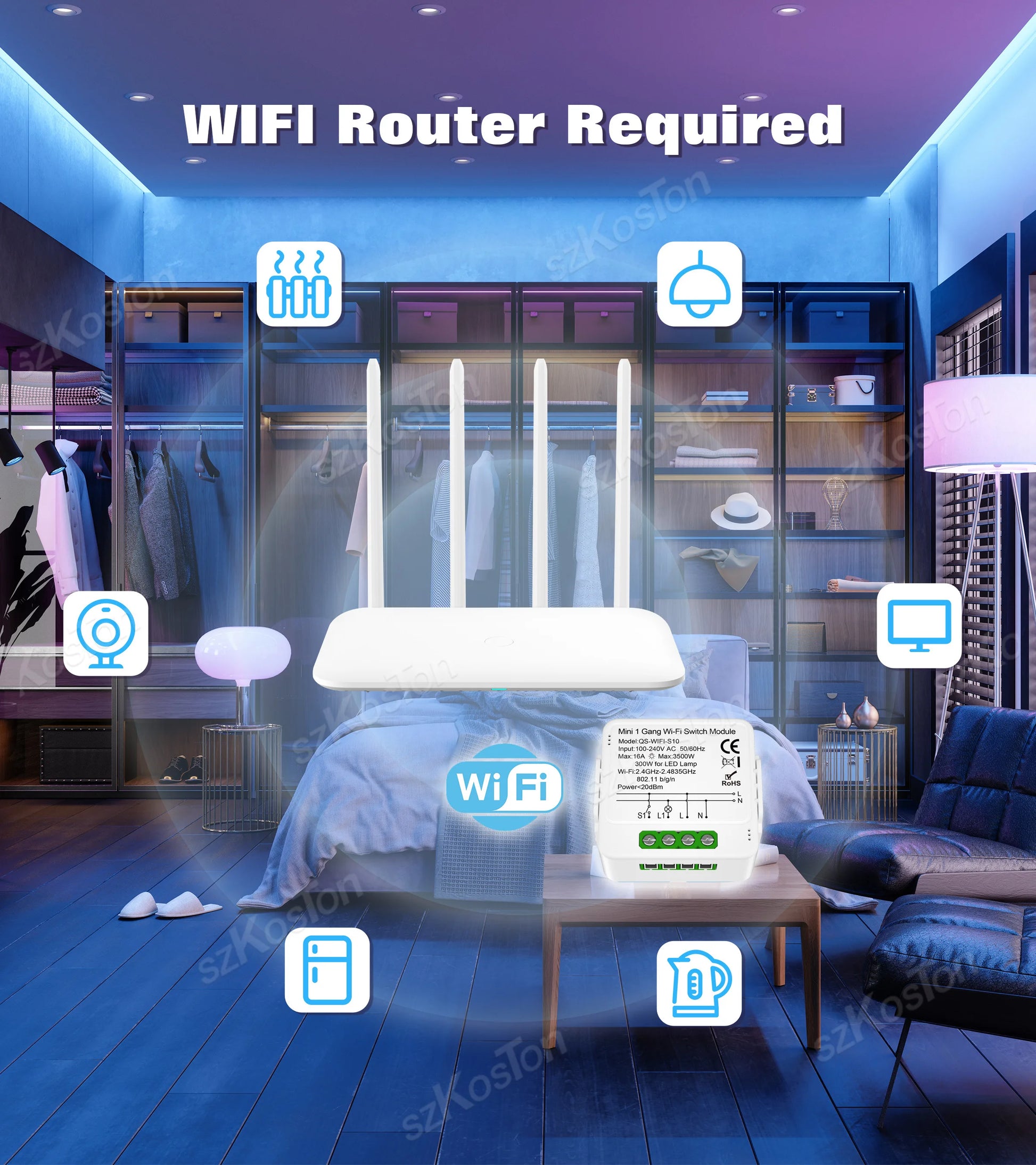 Tuya Smart WiFi Schalter 1/2/3 Gang Smart Home Licht Schalter Breaker Neutralleiter Erforderlich Remote App Timer Arbeit mit Alexa Google.