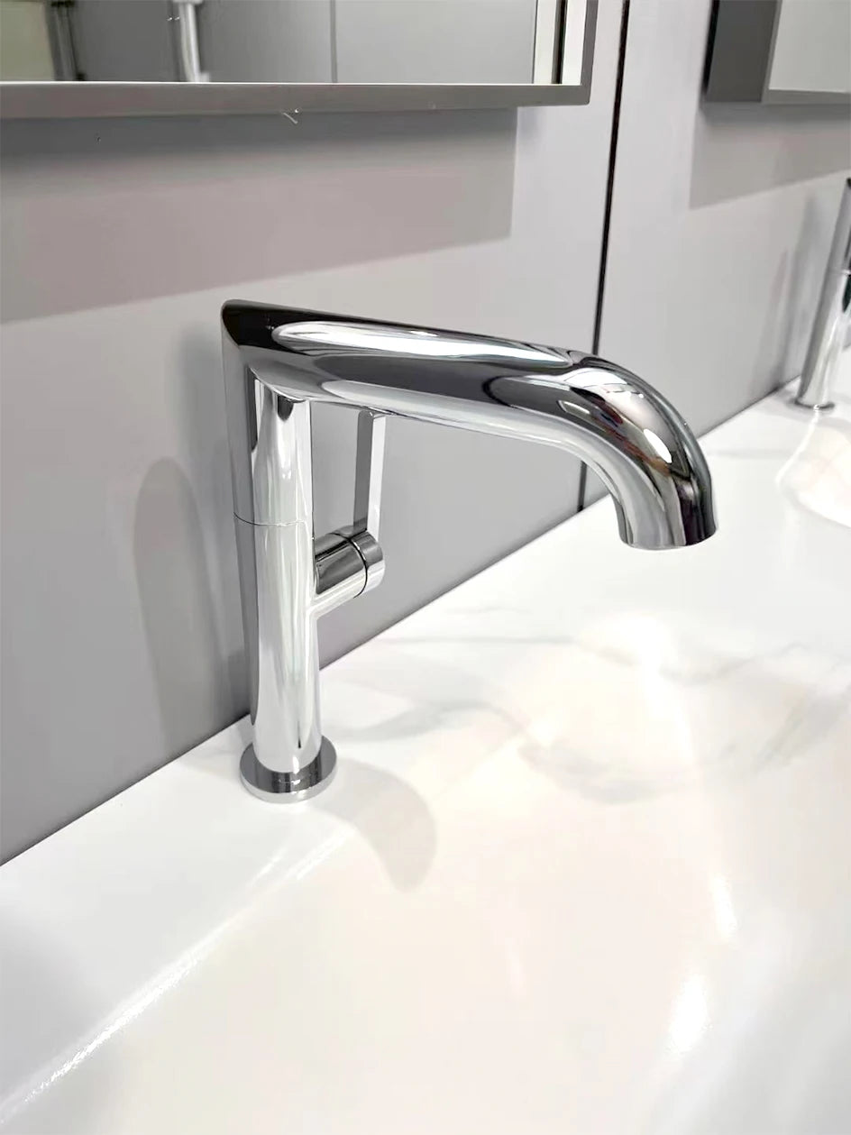 VGX Bathroom Faucets Stainless Steel Basin Mixer Sink Faucet Gourmet Washbasin Tapware Hot Cold Water Tap Brushed Gold Grey