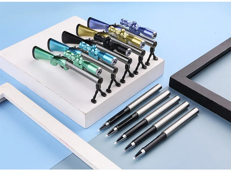 Kreative Simulation 98K Scharfschützengewehr Neutralstift mit Licht 0,38 mm schwarze Geltinte Student Schule Schreibwaren PUBG Lichter Stifte Geschenk.