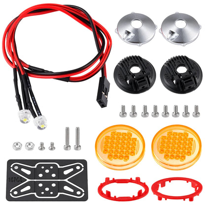AXSPEED 1Set LED Lights Headlights Spotlight for TRX-4 TRX-6 Axial SCX10 90046 Wraith 1/10 RC Car Decoration Parts Accessories
