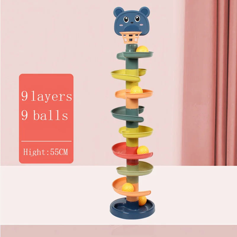 Montessori Rolling Ball Development Game Baby Ball Toy Educational Toys Montessori Activity Stacking Toys For Babies 1 2 3 Years.