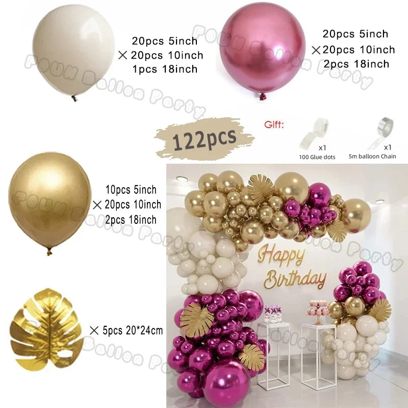Erröten Retro Rosa Elfenbein Weiß Luftballons Girlande Bogen Kit für Geburtstag Party Hochzeit Baby Dusche Dekorationen Party Ballon Liefert
