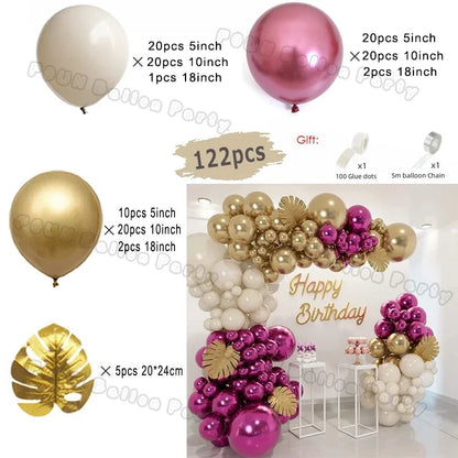 Erröten Retro Rosa Elfenbein Weiß Luftballons Girlande Bogen Kit für Geburtstag Party Hochzeit Baby Dusche Dekorationen Party Ballon Liefert