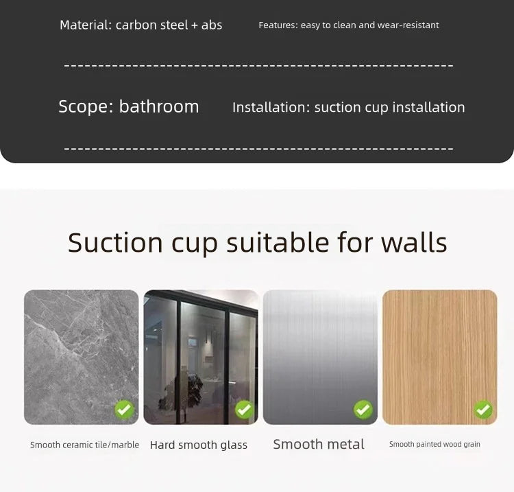 Versteckter Aufbewahrungsregal mit Saugnapf, Aufbewahrungskorb für Badezimmer und Toilette, lochfreie Wandaufbewahrung für Toilettenspüle