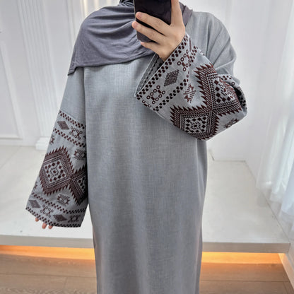 Eid Muslim Abaya for Women Party Embroidery Dresses Kaftan Arab Long Robe Islam Ramadan Dubai Abayas Vestidos Morocco Jalabiya.