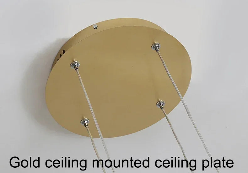 2025, moderner LED-Deckenleuchter für Zuhause, gebürstet, runde Ringe, montierte Anhängerbeleuchtung, Wohnzimmer, Gold, Kaffeefarbe, Hängelampe