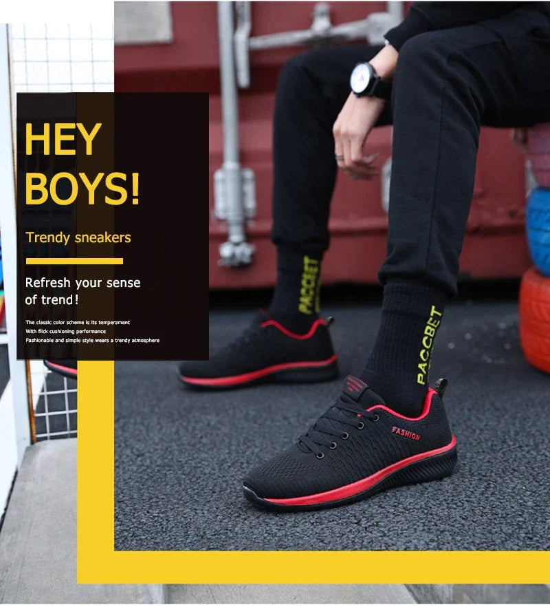 YRZL Sports Shoes for Men Shoes Sneakers Black Shoes Casual Men Knit Sneakers Breathable Athletic Running Walking Gym Shoes.