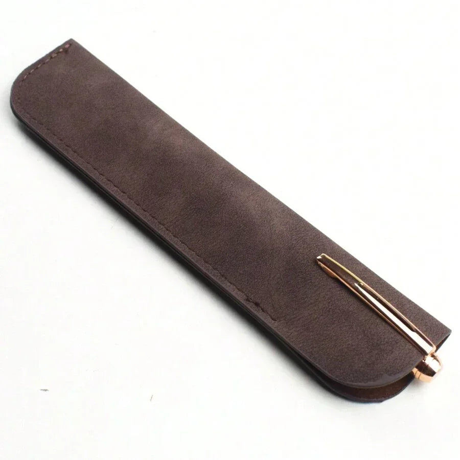 Leder Einzelner Füllfederhalteretui Stifthülle Beutel Kugelschreiber Bleistift Schutzhülle Halter für Männer Frauen Büro Business Geschenk.
