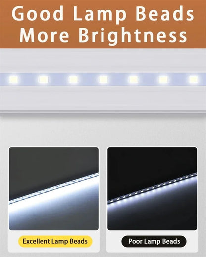 Led Tube Light With Switch Wire 110V 220V 30/50cm Lighting Strip Lamps 10W 20W For  Living Room Bedroom Closet Kitchen Lamp.