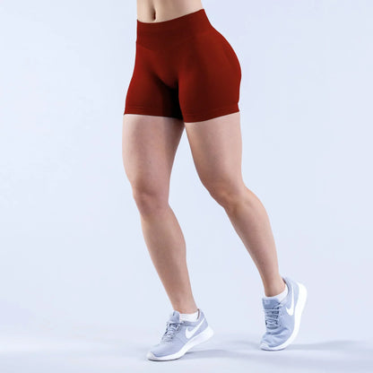 Summer High Waisted Yoga Shorts Women  Fashionable and Sexy Running Fitness Pants Solid Color High Elastic Yoga Leggings