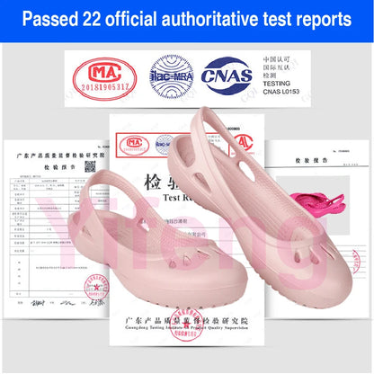 Certified Satihu Summer New Lightweight Anti Slip Hole Shoes  Clog For Women's Flat Bottom Sandals Nurse Outdoor Beach Jelly.