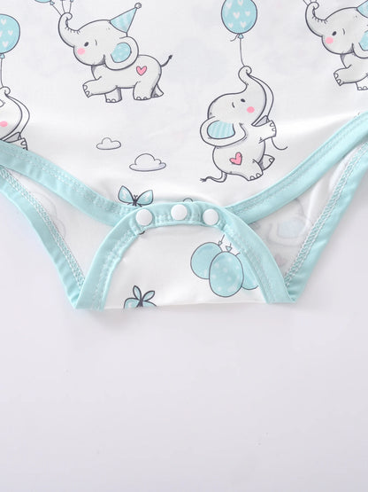 Unisex-Body für Neugeborene + Mütze + Hose, 3-teiliger Anzug für Jungen und Mädchen, niedlicher bedruckter einteiliger Strampler mit Rundhalsausschnitt für alle Jahreszeiten.