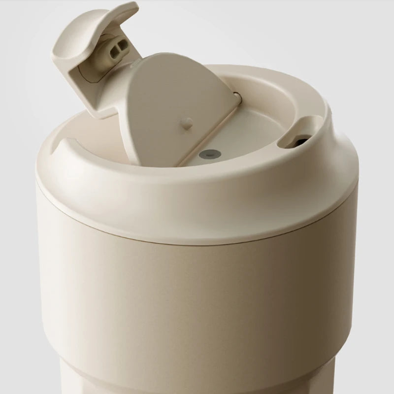 New Youpin Daily Element Portable Water Cup Coffee Mug 316 Stainless Steel Safety Seal 420ml Cold Storage Thermos Cup Mouth Snap.