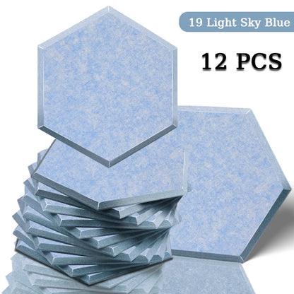 TOUO Acoustic Panel Sound Proof Decorative Wall Panels 12 PCS Acoustic Insulator High Density Noise Absorbing Isolator
