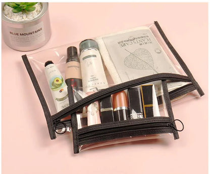 Wash Transparent Cosmetic Bag for Women Clear Zipper Makeup Bag Travel Female Makeup Brush Holder Organizer Toiletry Bag Clutch.