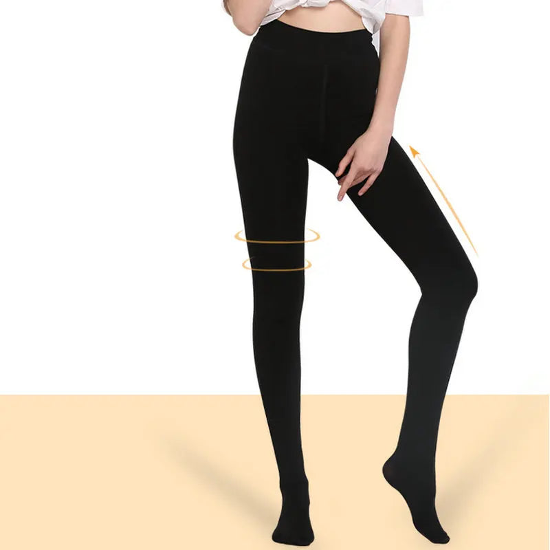Frauen Winter Verdicken Leggings Warme Hohe Taille Einfarbig Samt für Weibliche Verdickte Samt Strumpfhosen Dehnbare Schwarze Strumpfhosen