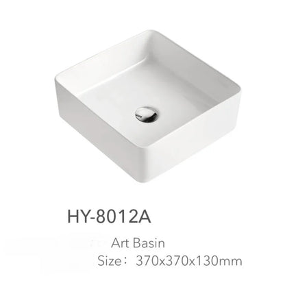 Weiße Waschbecken Licht Luxus Bad Armaturen quadratisches Waschbecken nach Hause runde Küchen spüle Toilette Waschbecken