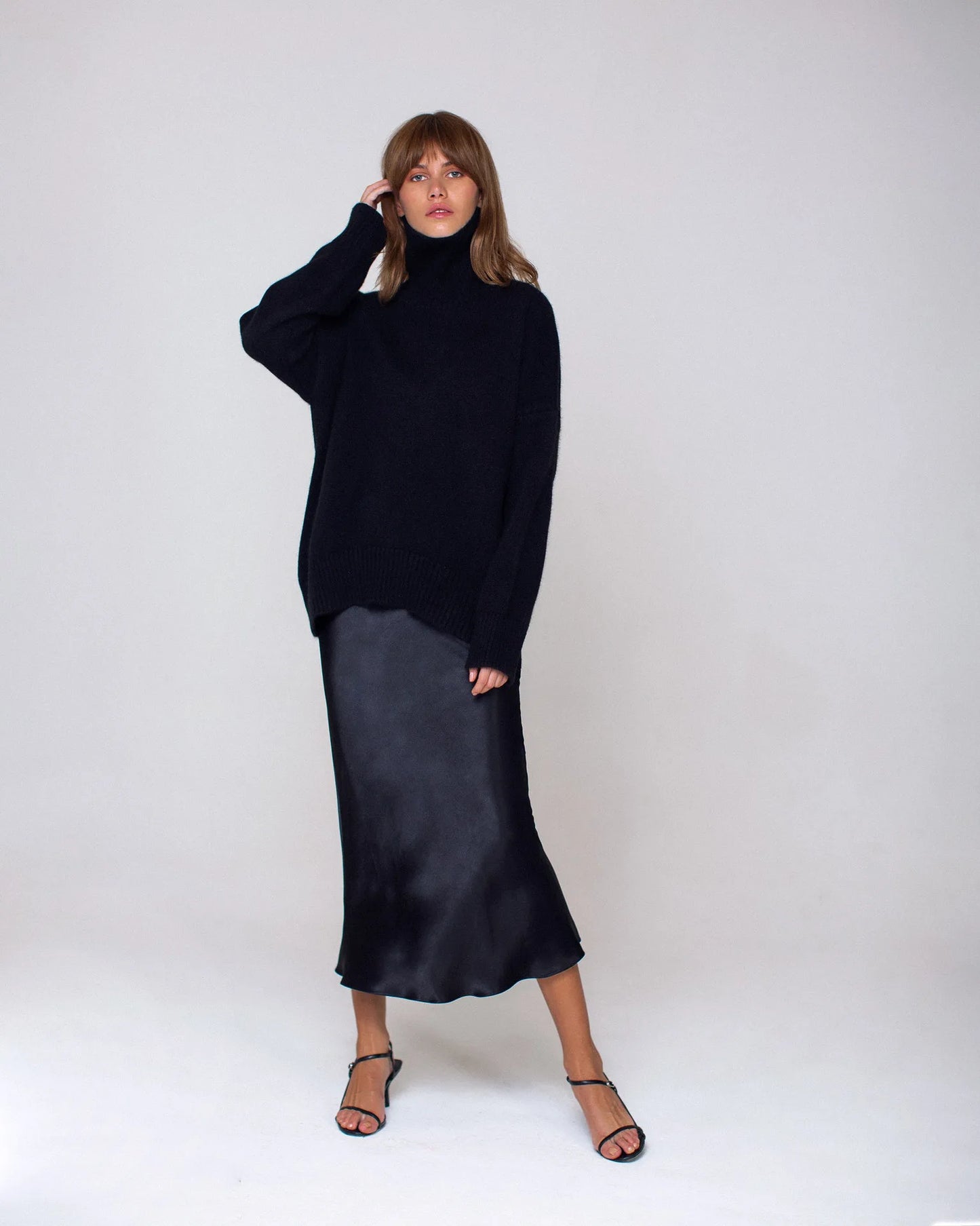 Herbst Und Winter Verdickte Rollkragenpullover frauen Lose Faul Gestrickte Pullover Silhouette Casual Pullover