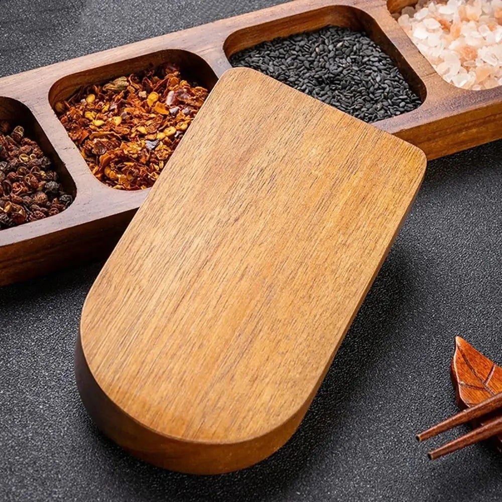 1Pcs New 2/3/4 Grids Solid Wood Tray Wooden Retro Food Plate Spice Dish Breakfast Food Sushi Bread Dessert Sauce.