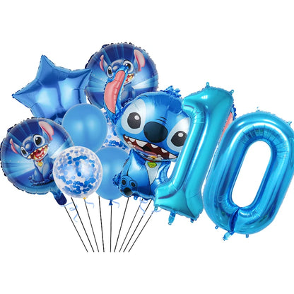 Disney Stitch Geburtstagsparty-Luftballons, Lilo & Stitch-Ballon-Sets, Babyparty für Kinder, Geburtstagsparty-Dekorationen, Zubehör, Geschenke