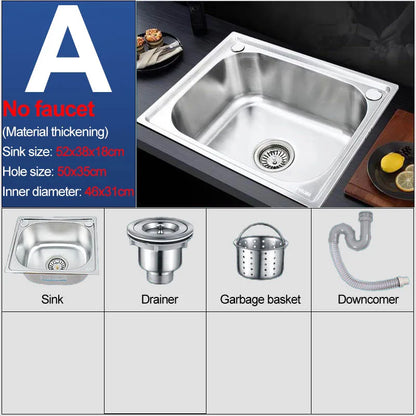 Verdickter Einzelschlitz aus Edelstahl 304 mit Halterung zum Aufhängen an der Wand, Waschbecken, Balkonbecken, Küchenwaschbecken, Waschbecken