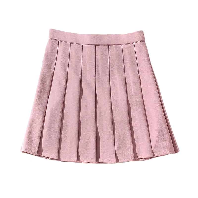 High Waist Pleated Kawaii Harajuku Skirts Women Girls Lolita A-line Sailor Large Size Preppy School Uniform.