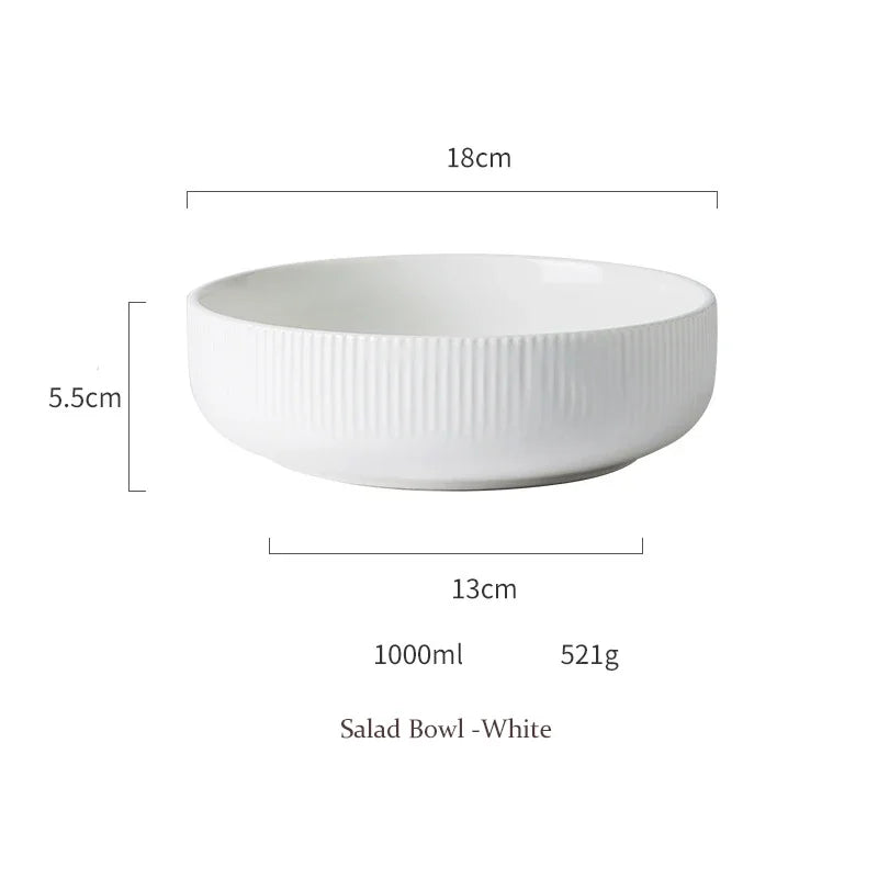 KINGLANG Nordic Creative Ceramics Plates matte glazed bowl Dishes Individual  Ins style Dishes Bowl Household Tableware.