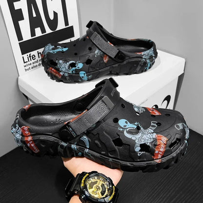 Plus Size 46 47 Men's Summer Clogs Sandals Eva Slippers Men Fashion New Flat Sandals Men Women Leisure Slides Men Casual Shoes.