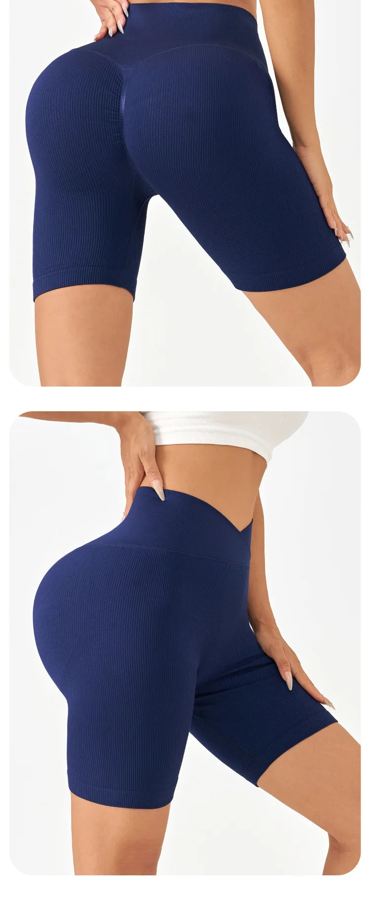 No Awkward Lines Yoga Pants for Women High Waisted Hip Lifting Exercise Running Wearing Fitness Shorts Cycling Pantssports Pants.