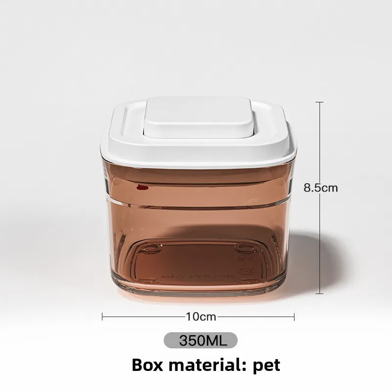 Square press storage tank sealed tank kitchen grains plastic candy jar fruit powder box transparent storage tank