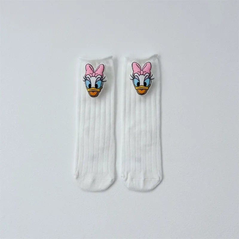Baby Mädchen Bodys Jungen Neugeborenen Socken Hut 3PCS Kleidung Set Kurzarm Cartoon Daisy Donald Duck Infant Bodys K594-2.