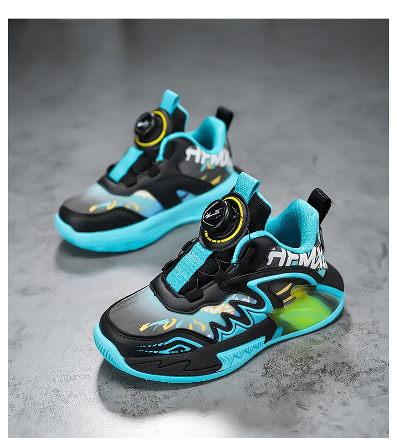 Luxury Boys Sneaker Children Origin Shoes 2025 Autumn New Fashion PU Leather Kids Basketball Shoes High Top Sneaker for Boys.