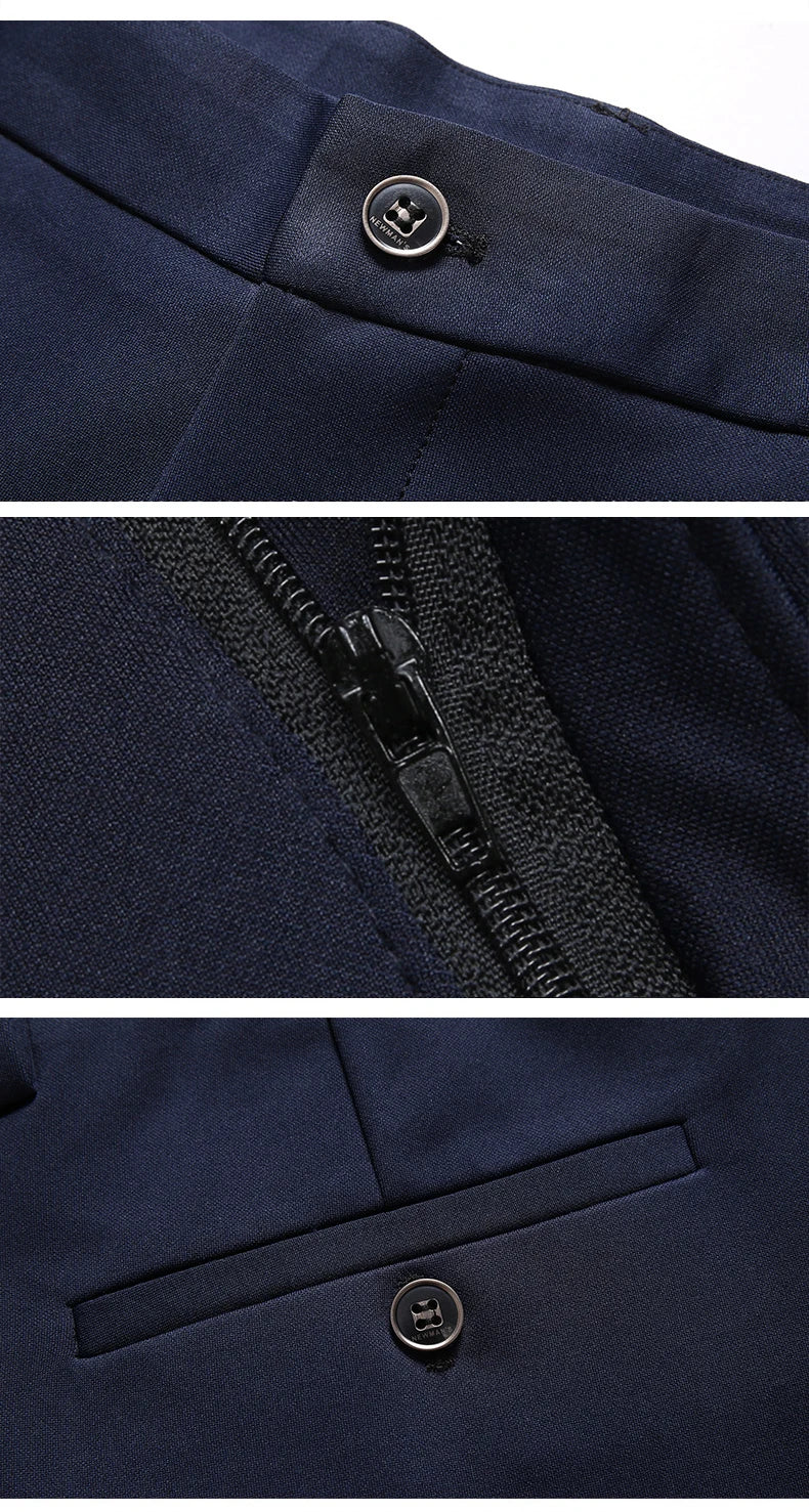 Men's Business Casual Pants Spring Summer Elastic Trousers Office Suit Pants Quick Dry Formal Pants Breathable Comfortable.