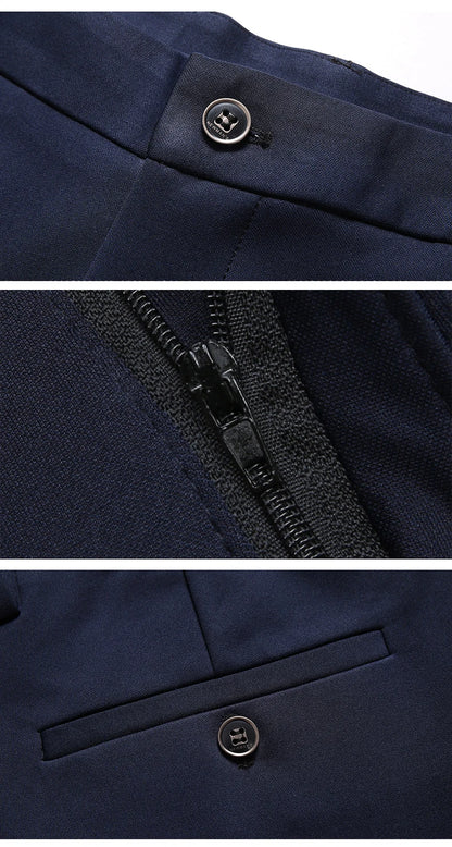 Men's Business Casual Pants Spring Summer Elastic Trousers Office Suit Pants Quick Dry Formal Pants Breathable Comfortable.