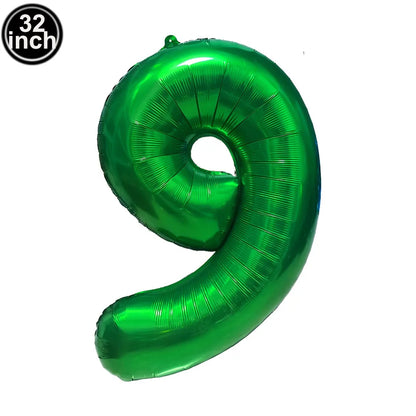 Blauer Ballon mit großen Zahlen, 32 Zoll, 0, 1, 2, 3, 4, 5, 6, 7, 8, 9, Geburtstag, Bachelorette-Luftballons, Figur, Golob-Party-Ballon-Dekoration