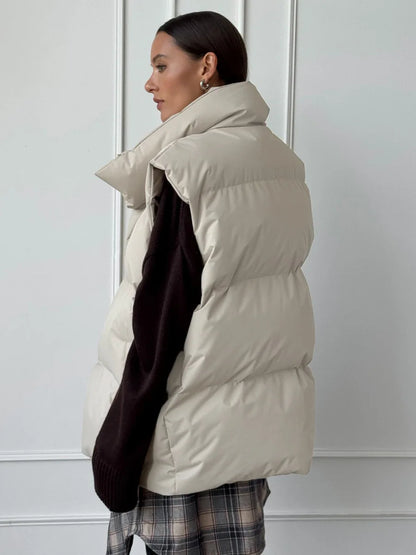 Talenza Damen-Weste aus Baumwolle, neu, ärmellos, sportlich, lässig, einfarbig, Winter, warme Weste, Jacke, Weste, Damen-Baumwolljacke.