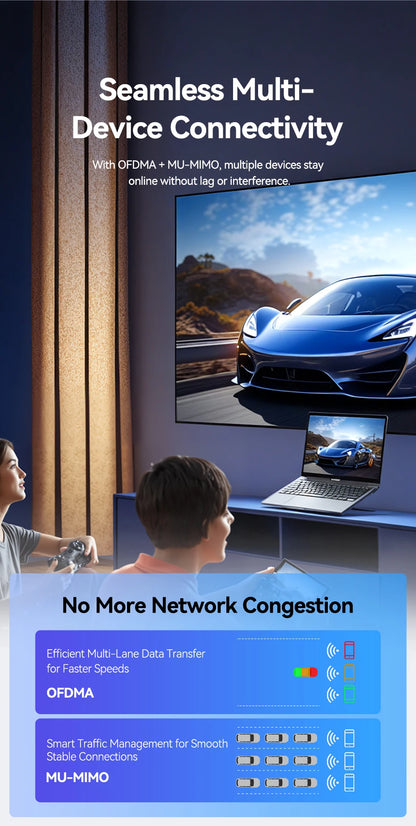 Vention New USB WiFi 6 Adapter 5G/2.4G 600Mbps Wireless WiFi Receiver Antenna Network Card Dongle LAN for Laptop PC Win 10/11.