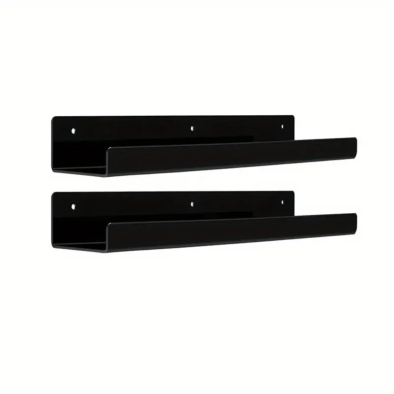 KUUJOJO Acryl-Bücherregal, Acryl-Regale zur Wandaufbewahrung, Nagellack-Organizer, Wand, Ausstellungsregal-Organizer für Badezimmer, Livi