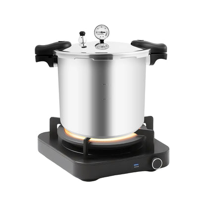 22L Thickened Explosion-proof Pressure cooker Polished Process with Pressure Gauge and Safety Valve.