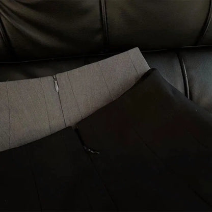 Mooyufon Ruffles Black Mini Skirt Women Korean Patchwork Pleated Skirts Japanese Kawaii High Waist All Match A Line Skirt New.