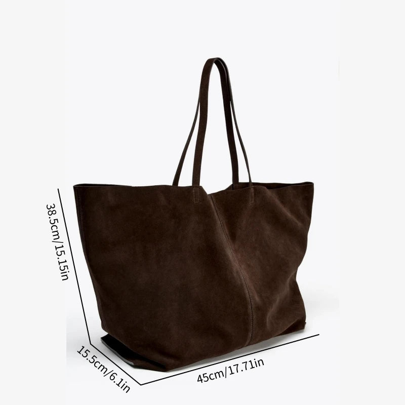 WOMEN'S LARGE SUEDE BAG, Luxury Designer New Tote Bag for Everyday Style, Large capacity Fashion Shoulder Handbag for Ladies.