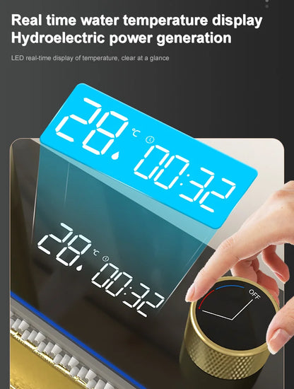 Golden Stainless Steel Waterfall Kitchen Sink Gold Embossed Extra Large Single Slot Digital Display Dishwashing Basin 100x50cm