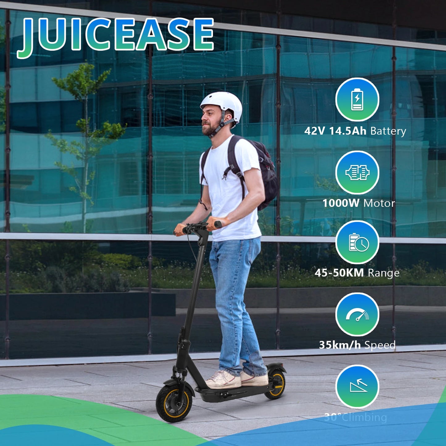 A1MAX Electric Scooter 500W Powerful Motor 35KM/H 45KM 42V14.5AH Battery 10Inch Pneumatic Tyres Smart Foldable EScooter.